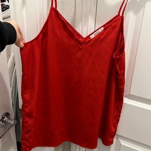 Red dressy tank top. Perfect for Valentines date! ❤️